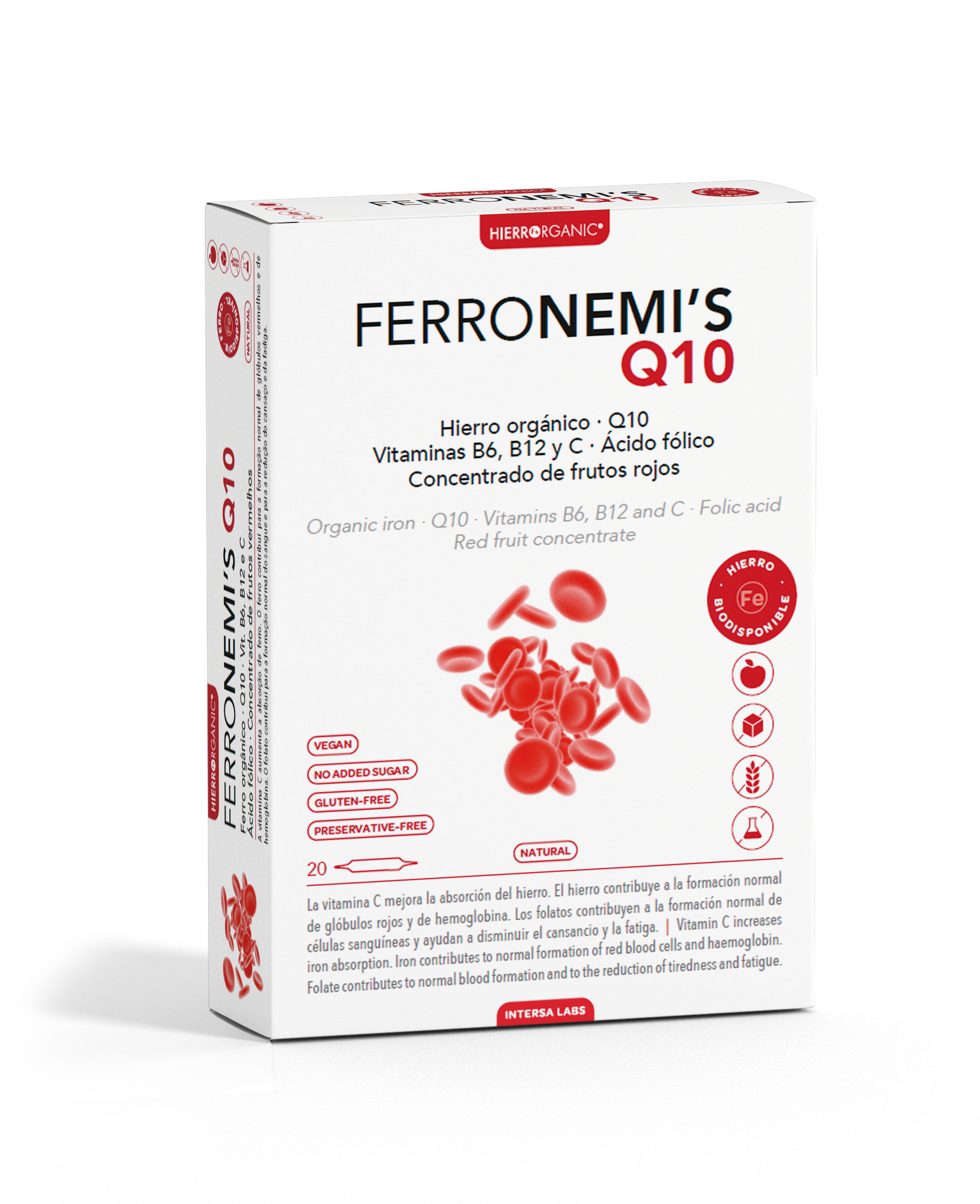 FERRONEMI'S su CoQ10 N20 geležies papildas su vitaminais
