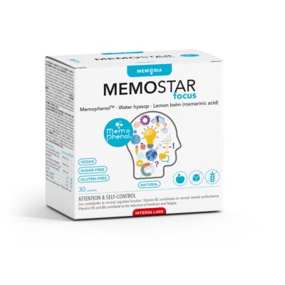MEMOSTAR® FOCUS N30 maisto papildas nerimo mažinimui, savikontrolei, susikaupimui