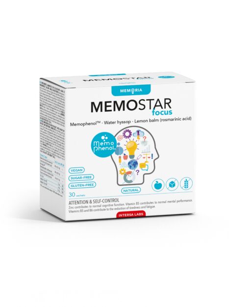 MEMOSTAR® FOCUS N30 maisto papildas nerimo mažinimui, savikontrolei, susikaupimui