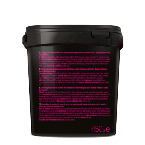 Baltyminė aviečių skonio MATCHA (450 g) - Image 2